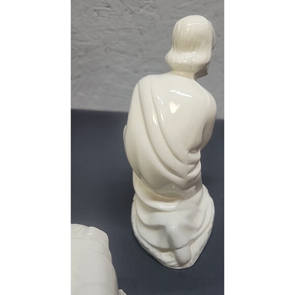 VTG 70s Holland Mold Ceramic Glazed Nativity Mary Joseph Baby Jesus Religious - Picture 8 of 16
